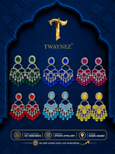 TWAYNEZ® Classic Stone Jhumka Earrings