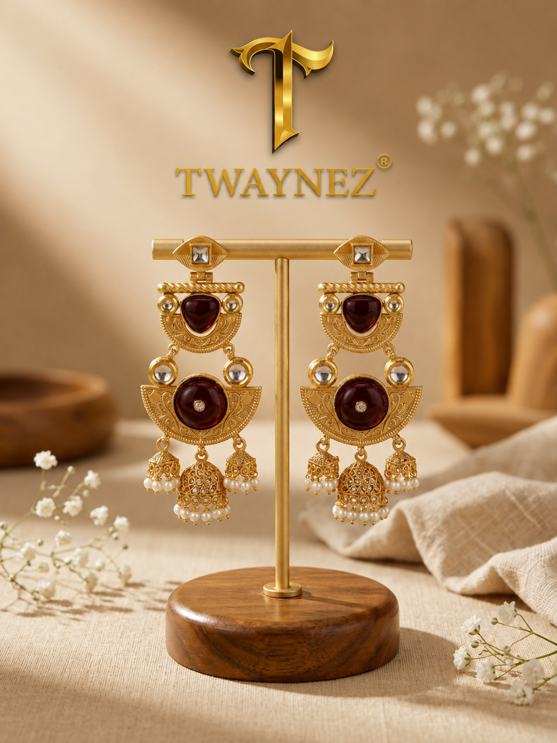 Kriti Premium Gold Jhumki Earrings