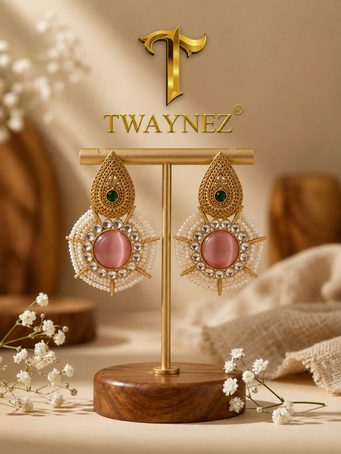 Madhubani Premium Gold Studs