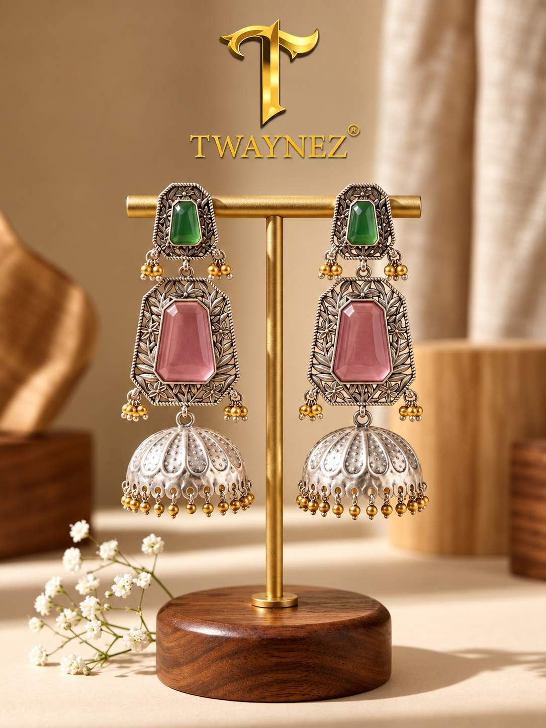 Teertha Premium Jhumki Earrings